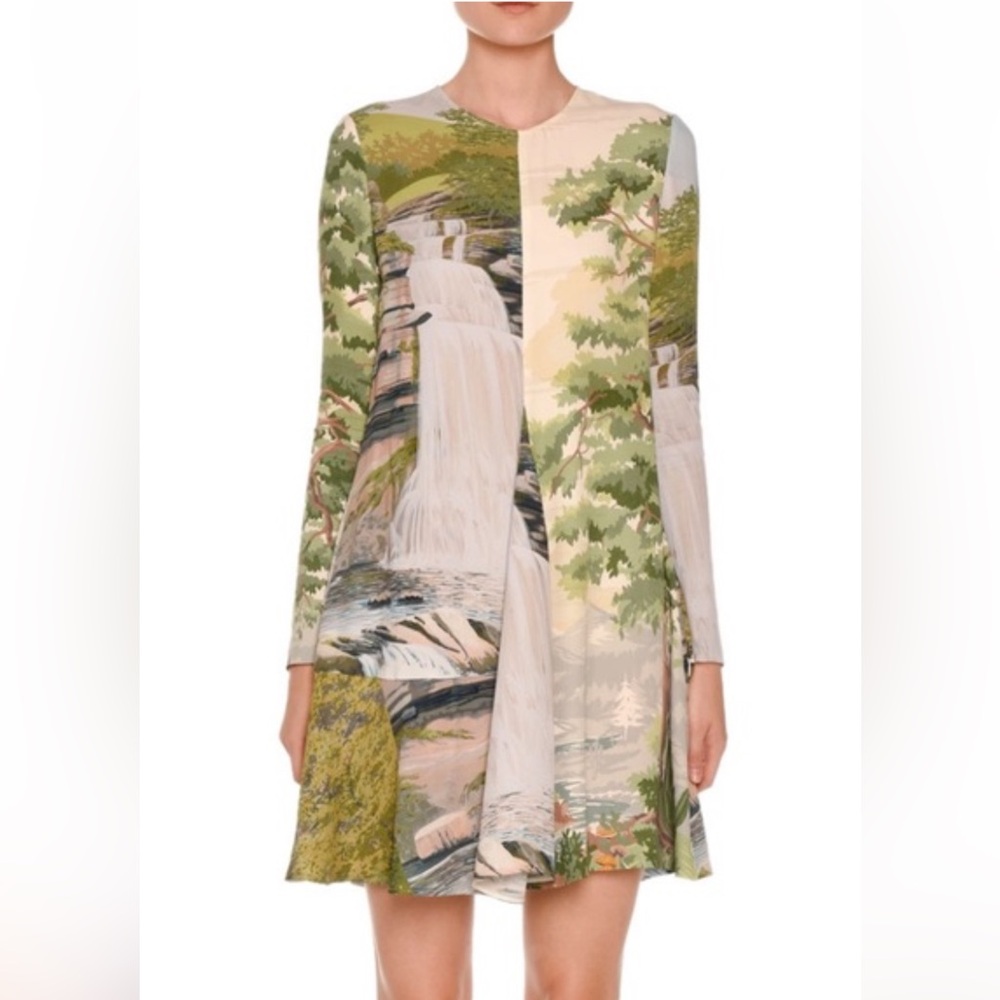Stella Mccartney Landscape Print Dress L- Sleeve Size: 36